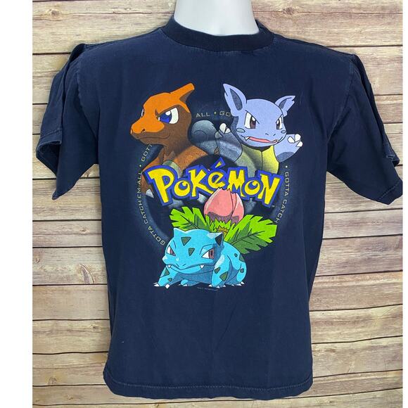 1999 Vintage Pokémon Charizard T-Shirt Youth Size XL Nintendo Anime Graphic Tee - Picture 1 of 10
